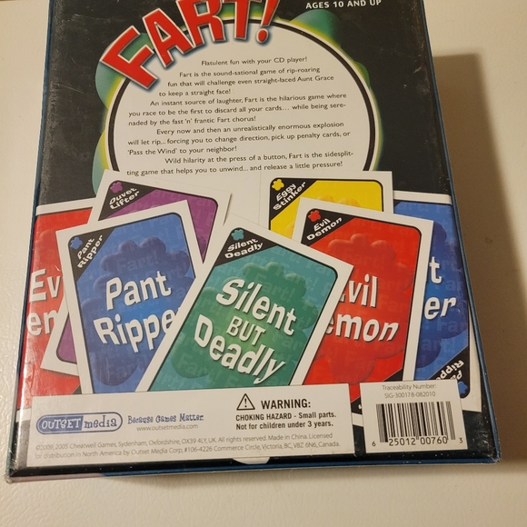 FART! Fast  n  Flatulent Card Game Amazing Sound Effects NIB - Picture 2 of 5